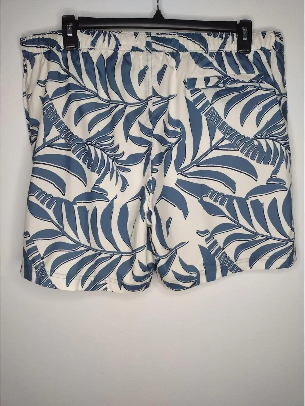 NWOT Original Penguin Men's White/Blue Tropical Swim Trunks Size XXL